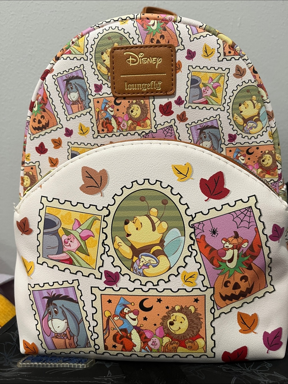 Loungefly Disney Winnie the Pooh Fall Stamp Mini Backpack - White/Multi